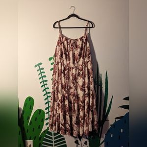 BANANA REPUBLIC Pink/Purple Midi Dress